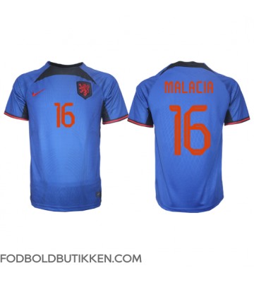 Holland Tyrell Malacia #16 Udebanetrøje VM 2022 Kortærmet